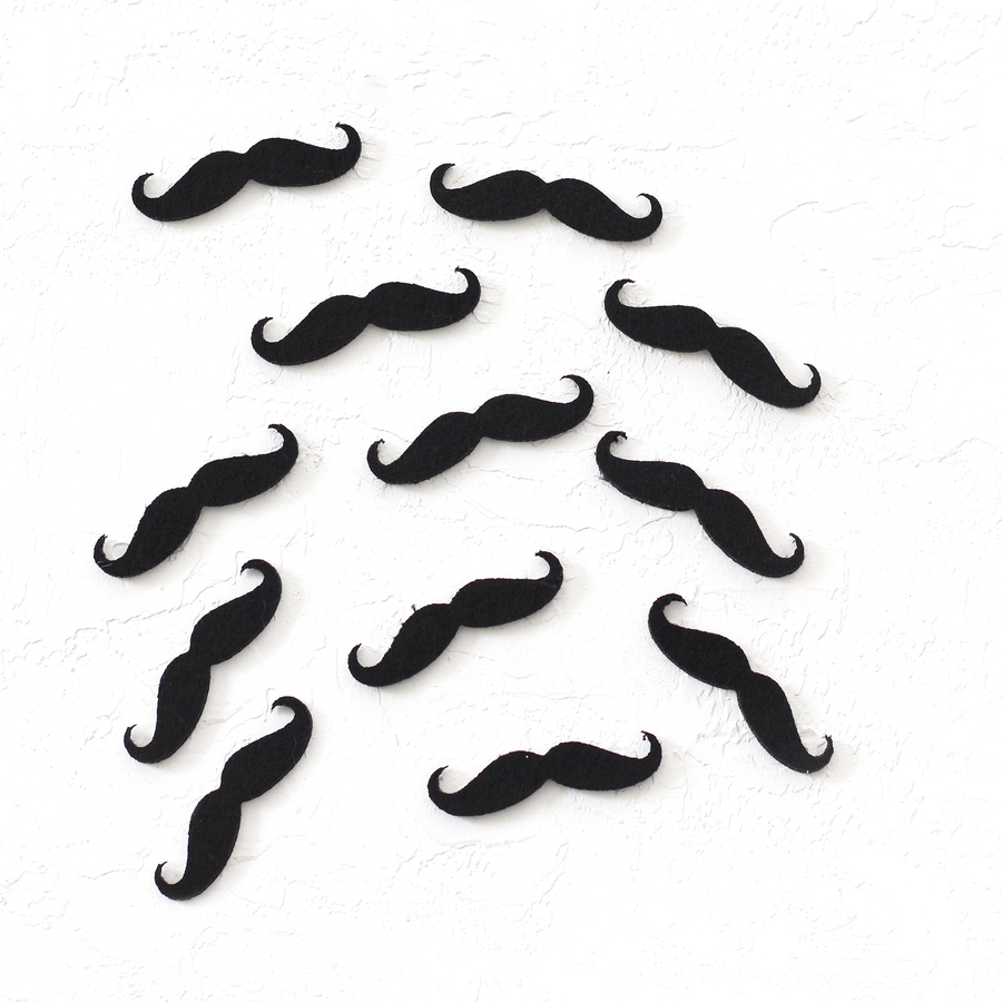 Felt motif, moustache / 12 pcs - 1