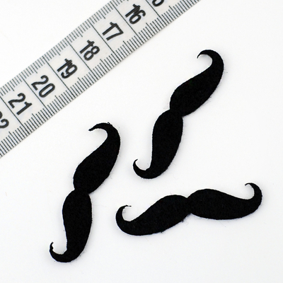 Felt motif, moustache / 12 pcs - 2