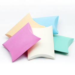 Pillow shaped kraft box coloured, 5 pcs / Red (Small) - 2