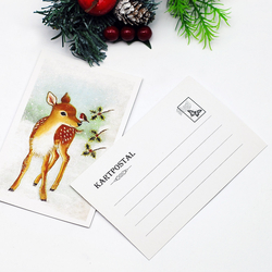 Postcard, Christmas, postman / 6 pcs - 2