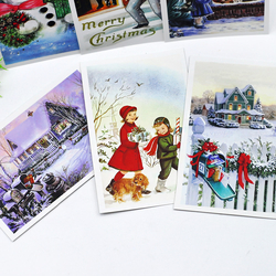 Postcard, Christmas, postcard, postman / set of 10 (60 pcs) - 3