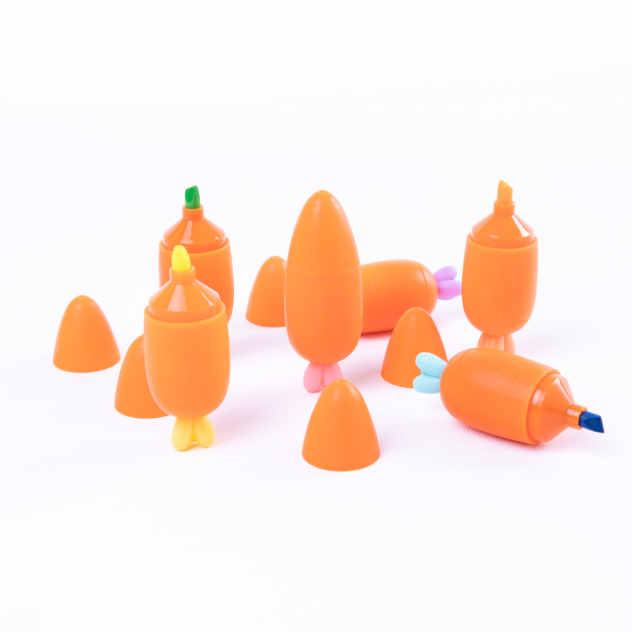 Carrot shaped highlighter set, orange - 1