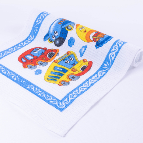 Vehicle themed Colorful pique tablecloth / 50x70 cm - Bimotif