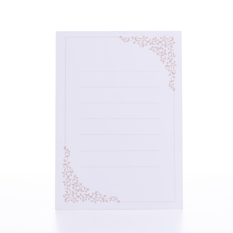 Wedding and invitation card, note can be written on the back, white floral table, 12x17 cm / 25 pcs - 3