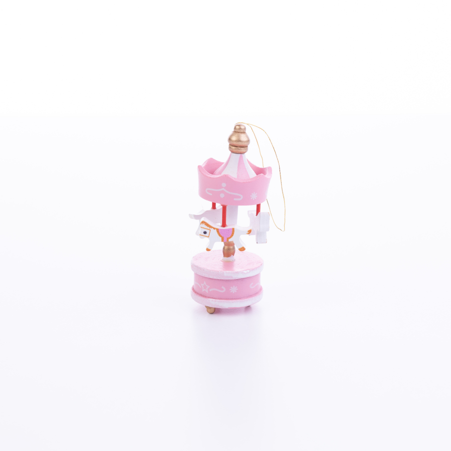 Christmas ornament carousel, 8.5 cm, Pink / 1 piece - 1