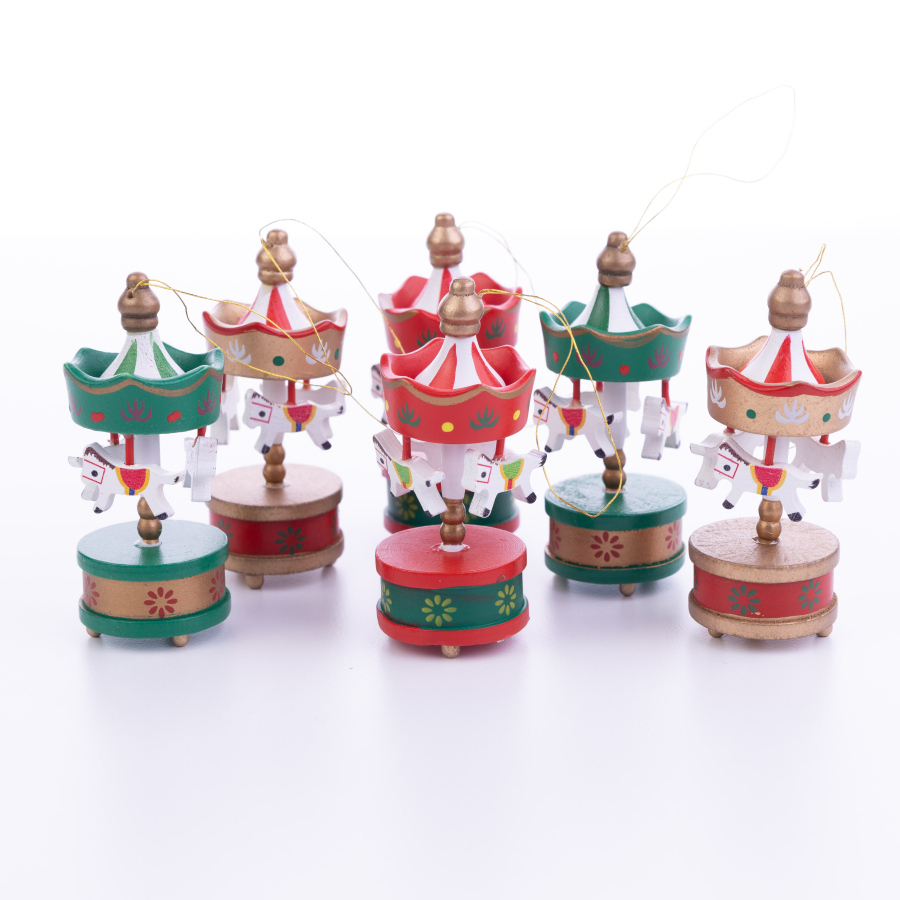 Christmas ornament carousel set, 8.5 cm, Assorted / 6 pcs - 1