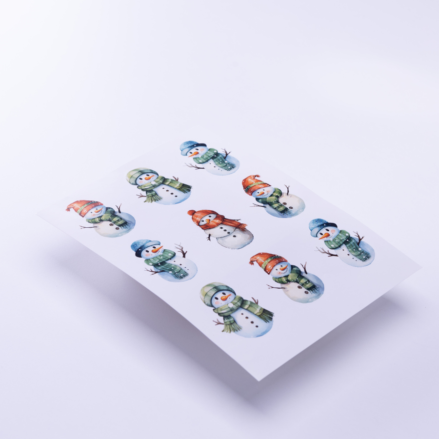 Snowman themed sticker, A5 / 2 pcs - 1