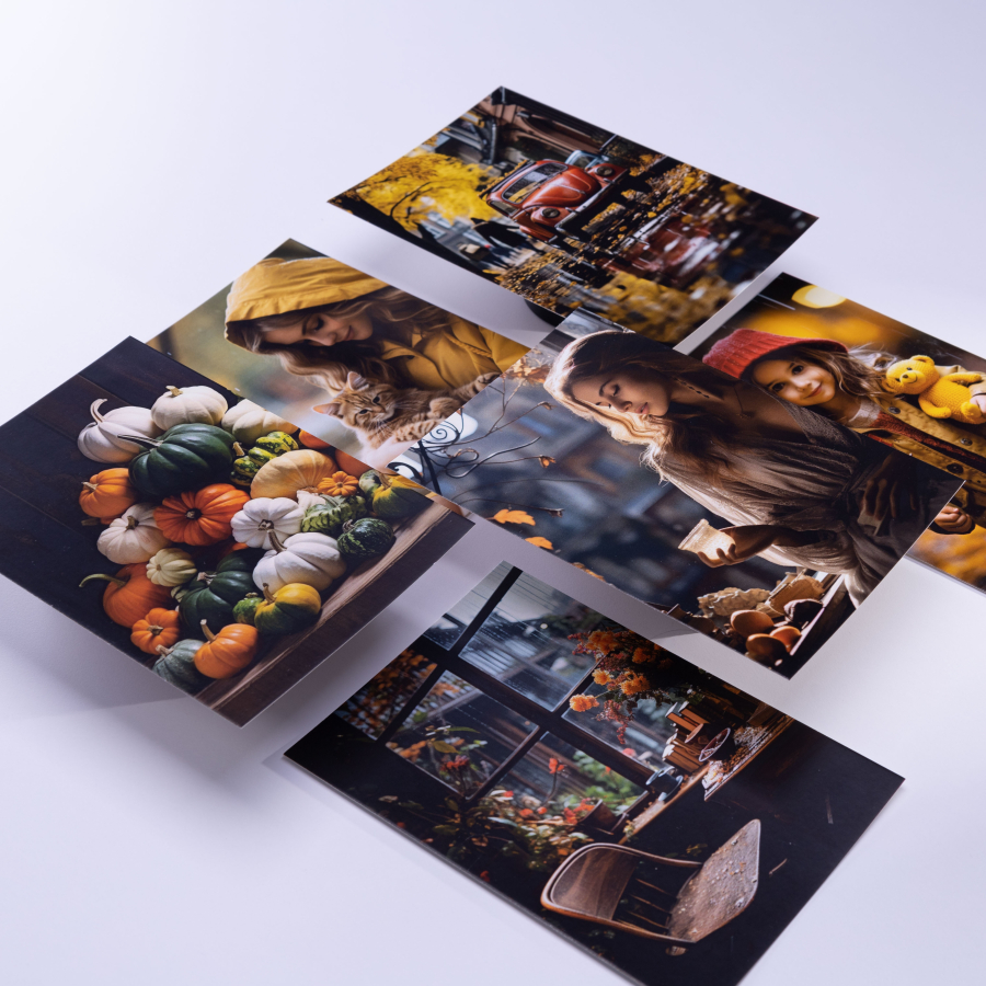 Postcard set, autumn / 1 set (6 pcs) - 1