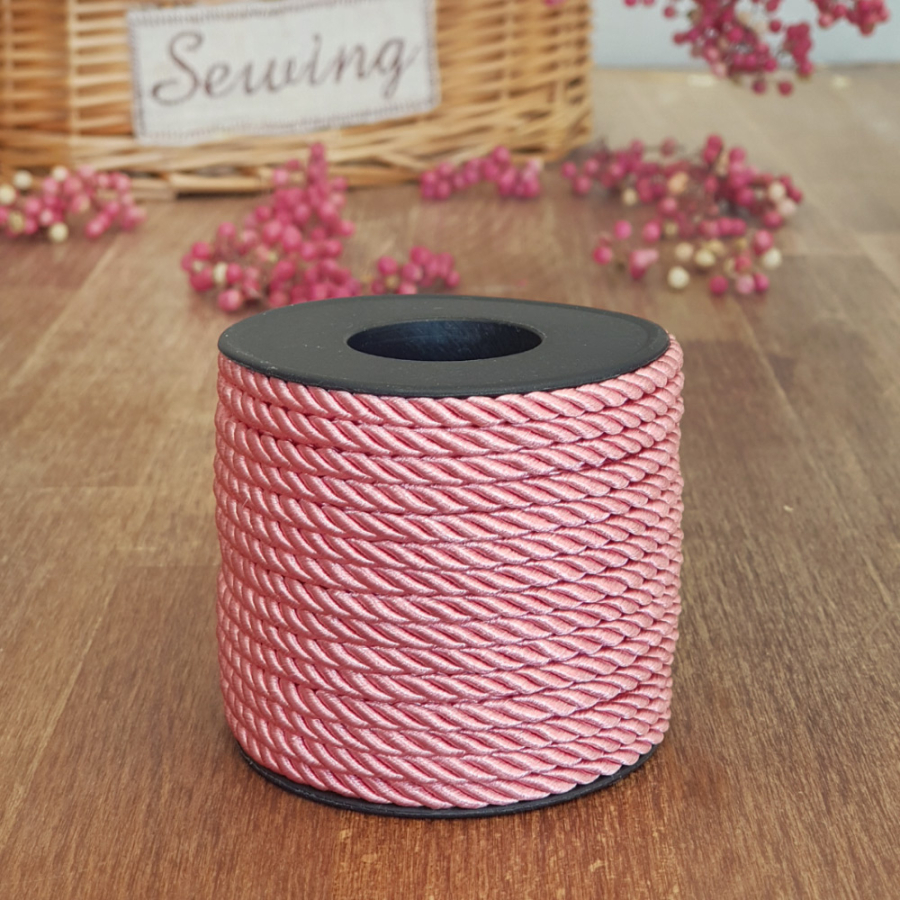 Rose-dried color cord, 4 mm / 10 metres - 1