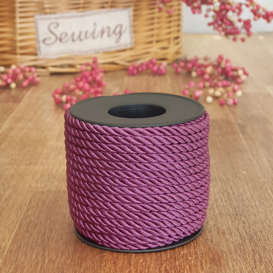 Purple cord, 4 mm / 5 metres - 1