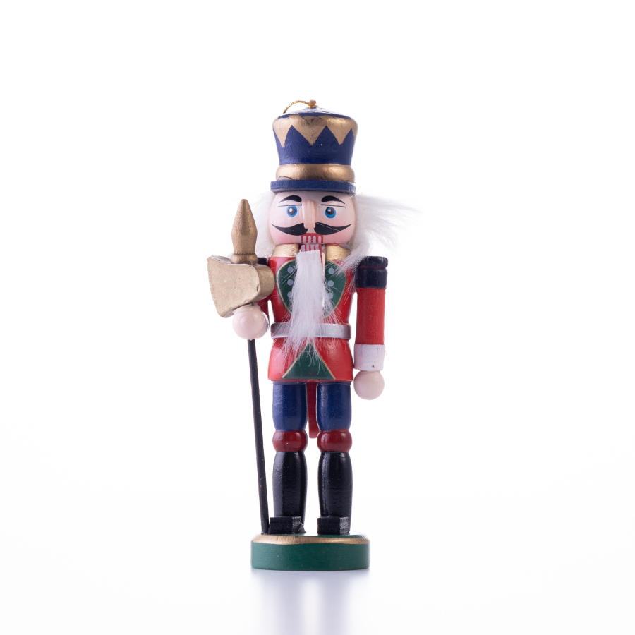 Christmas ornament Nutcracker, 13 cm, Red and Green / 1 piece - 1