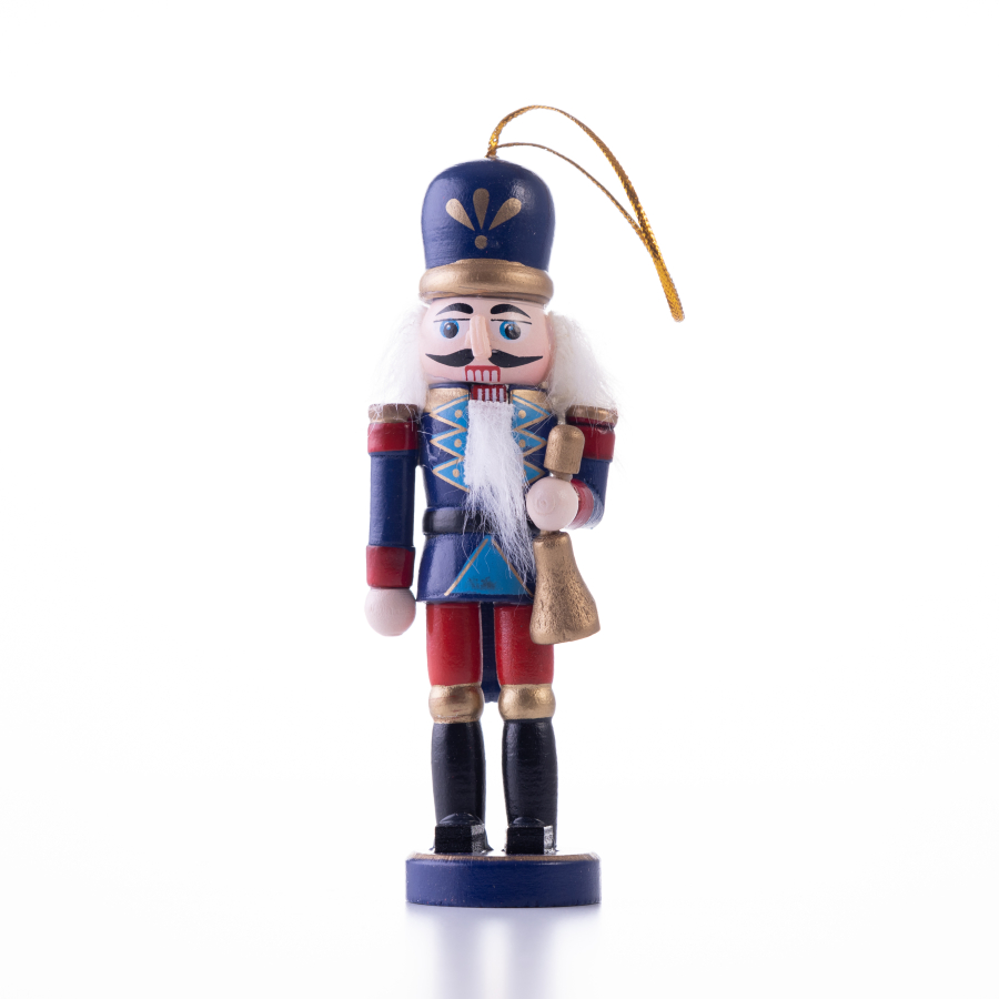 Christmas ornament Nutcracker, 13 cm, Navy Blue and Blue / 1 piece - 1