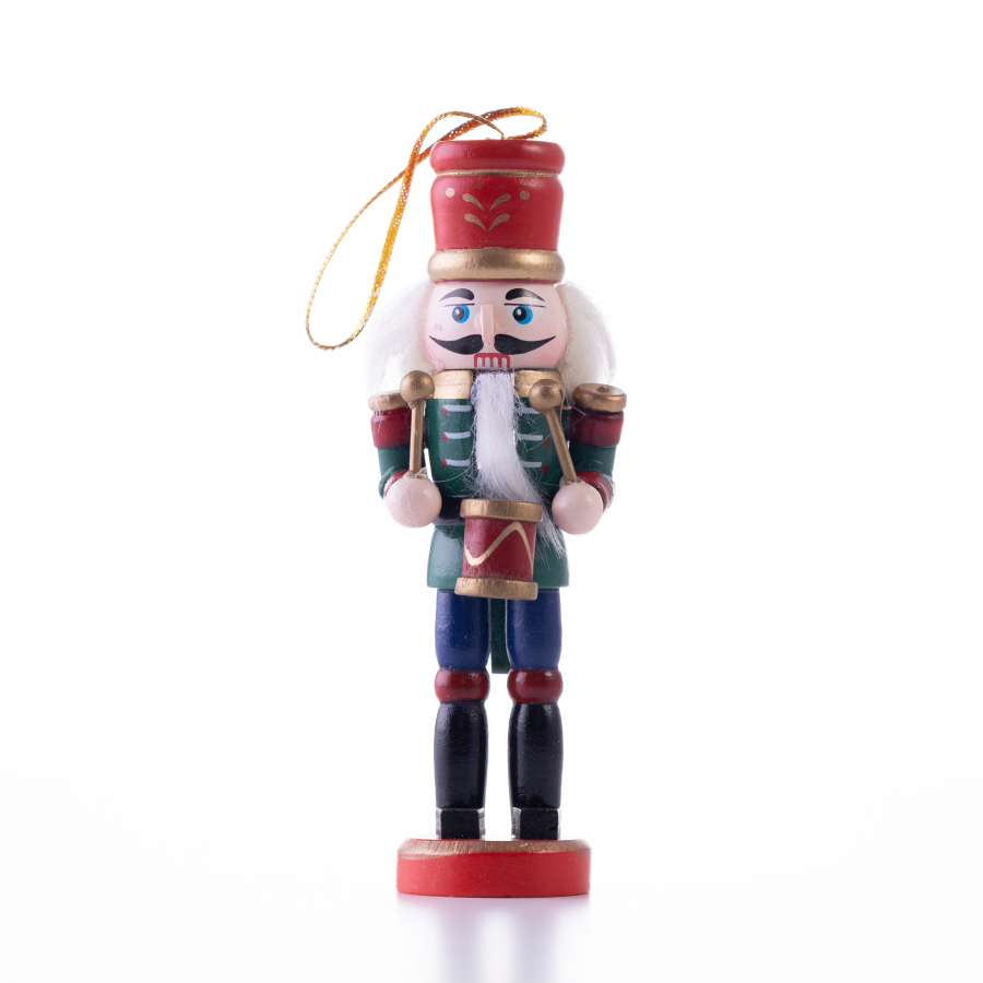 Christmas ornament Nutcracker, 13 cm, Green / 1 piece - 1