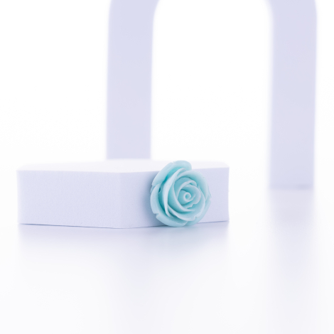 Baby blue decorative mini roses / 2 pcs - Bimotif