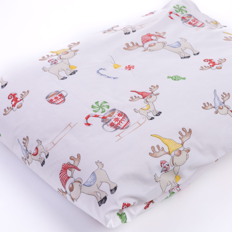 100% cotton baby duvet cover set, 100x150 cm / New Year Deer - 5