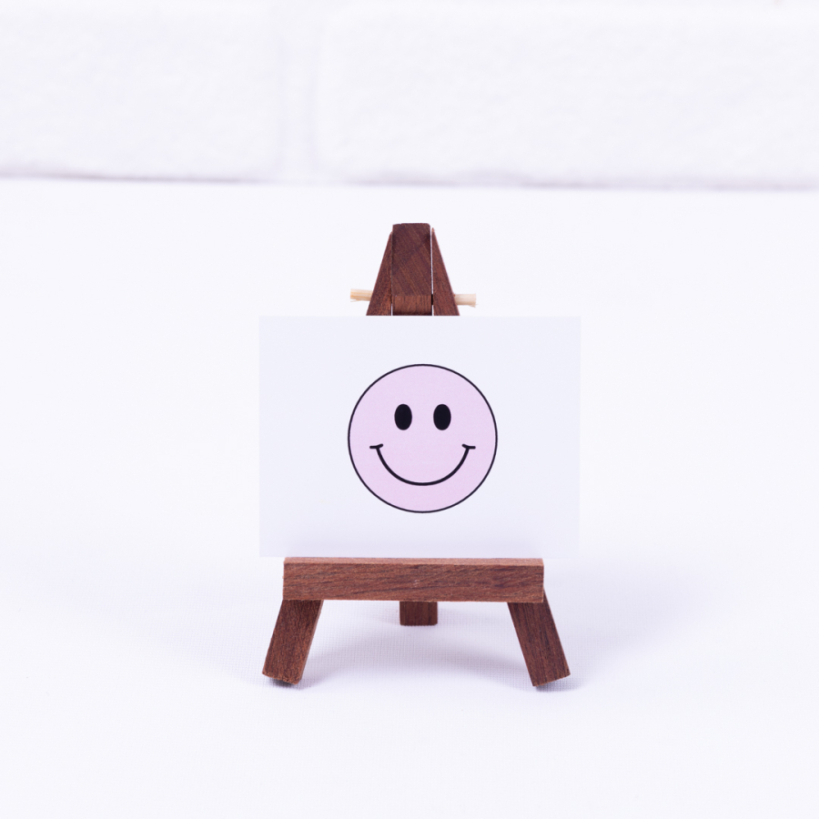 Smile mini note and greeting card, lilac 6.5 x 8.5 cm / 10 pieces - 1