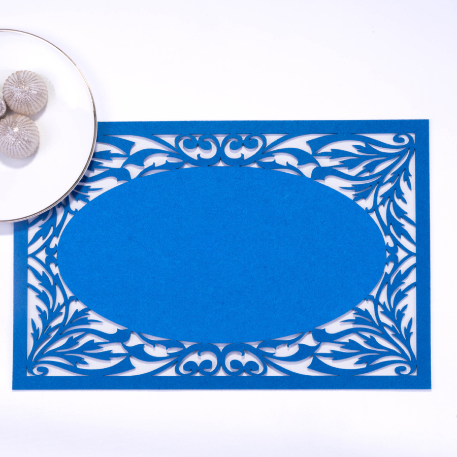 Felt placemat, blue, 29x45 cm / 2 pieces - 1