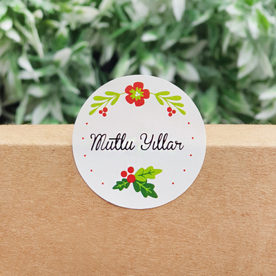 Sticker, mutlu yıllar, 3.2 cm / 10 sayfa - 1