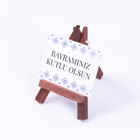 Tebrik kartı, Bayramınız Kutlu Olsun, 6,5 x 8,5 cm / 10 adet - Bimotif